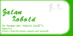 zalan kobold business card